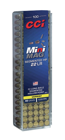 .22LR Mini Mag 40gr Segmented Hollow Point 1235fps