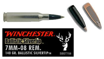 Winchester Ballistic Silvertip 7MM-08Rem 140gr BST (20)