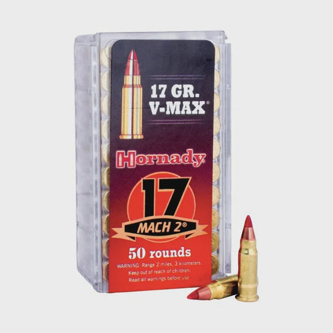 Hornady 17 Mach 2 17gr V-Max Ammunition Box of 50