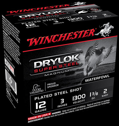 12ga Winchester Drylok Super Steel Magnum 3" 2 shot 36gram