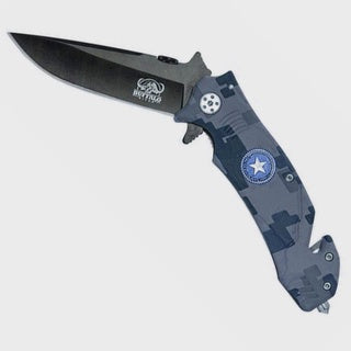 Buffalo River Camo Folding knife-Blue