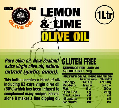 Lemon-Lime Infused Olive Oil Blend (1 litre)