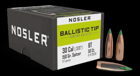 30cal Nosler 150gr Ballistic Tip Spitzer (50)