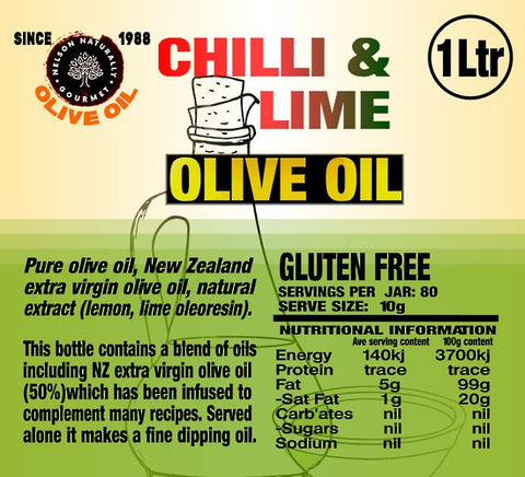Chilli & Lime Infused Oil (1 litre)
