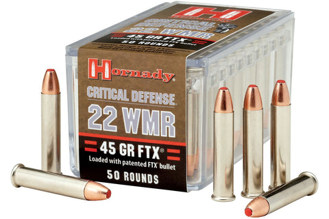 Hornady 22 Magnum 45gr FTX Ammunition Box of 50