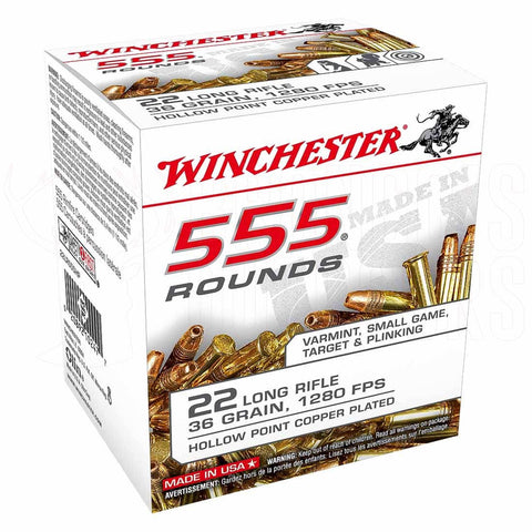 Winchester SuperX .22LR 36gr LHP 1280fps 555pk