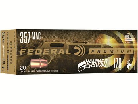 HammerDown Premium 357 Magnum 170 Grain Bonded Soft Point Box of 20