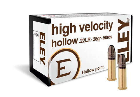 Eley High Velocity .22, 38gr, 50 rounds 1250fps