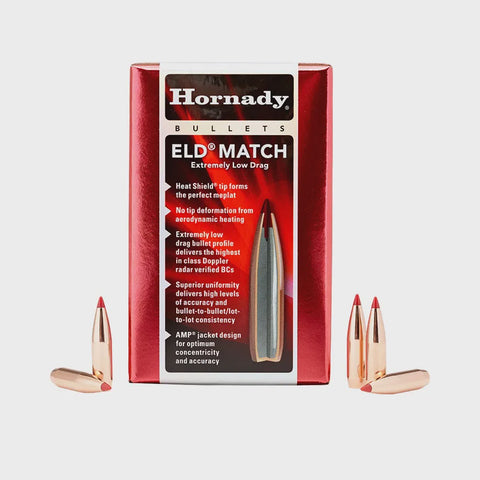 6.5mm Hornady  .264 dia 140gr ELD Match Projectiles Box of 100