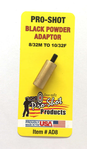 Black Powder Adaptor 10/32m to 8/32