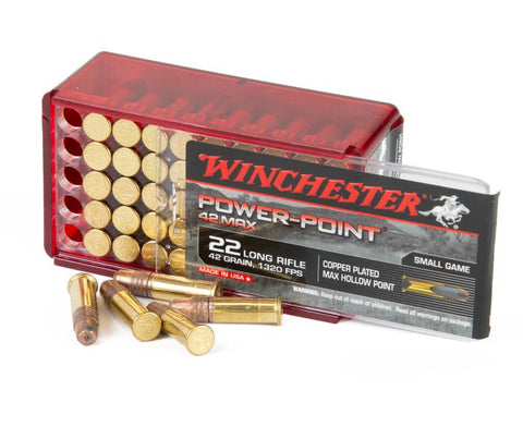Winchester 22LR Power Point Max 42gr Hollow Point 1320fps