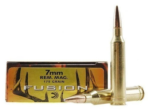 7mm Rem Mag Fusion 175gr Soft Point Bonded Boat Tail *20 Rounds