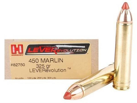 Hornady 450 Marlin 325gr FTX LEVERevolution Ammunition Box of 20