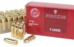 9mm Luger Fiocchi 115 gr FMJ