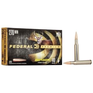 270 Win Federal Permium Berger Hybrid Hunter 140gr 20 Rounds