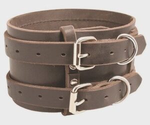 Black Deluxe Leather Rip Collar