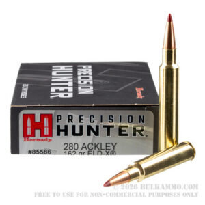 Hornady 280 Ackley Improved 162gr ELD-X Precision Hunter